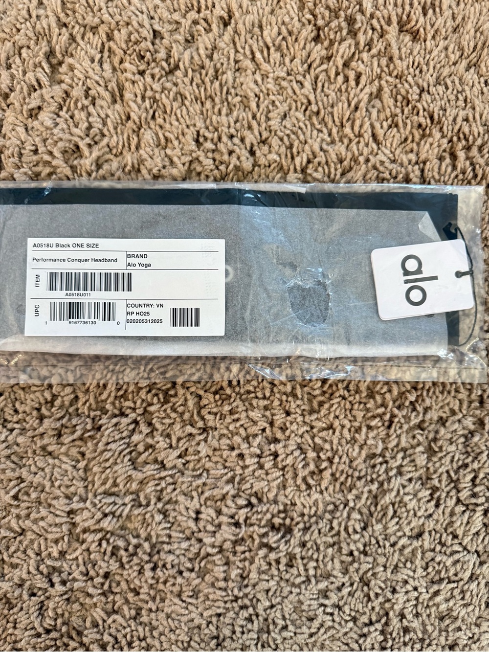 Yoga Black Performance Conquer Headband